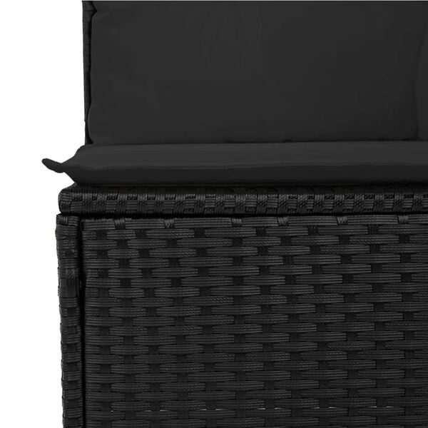 vidaXL 7 Piece Garden Sofa Set with Cushions Beige Poly Rattan