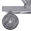 vidaXL Garden Sun Lounger with Cushion Grey Solid Acacia Wood