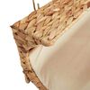 vidaXL Cat Bed with Cushion Water Hyacinth 37x20x20 cm