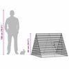 vidaXL Rabbit Cage Silver 110 x 100 x 85 cm Galvanised Steel