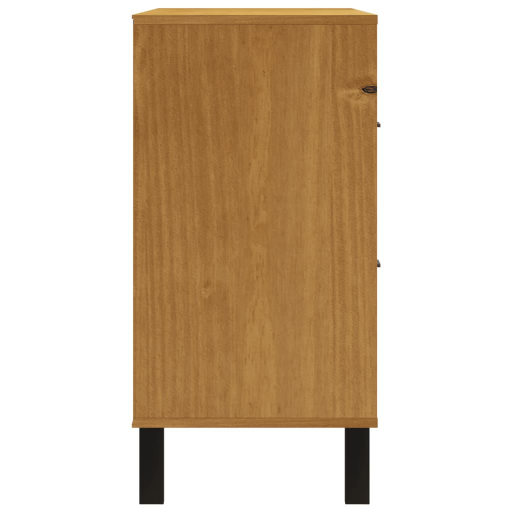 vidaXL Drawer Cabinet FLAM 110x40x80 cm Solid Wood Pine