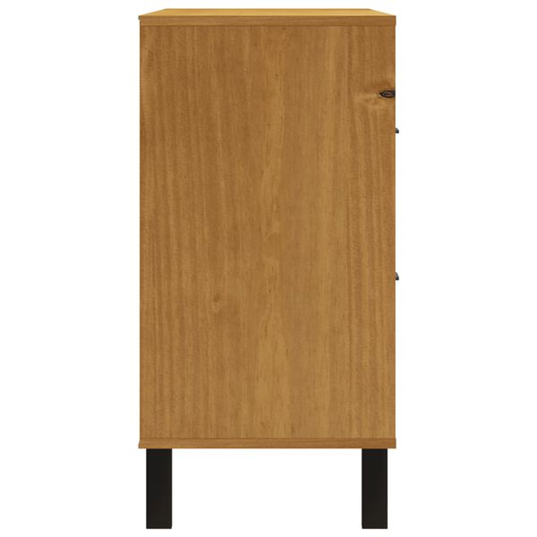 vidaXL Drawer Cabinet FLAM 110x40x80 cm Solid Wood Pine