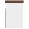 vidaXL Shoe Bench with Cushion White and Sonoma Oak 80x30x47 cm Engineered Wood