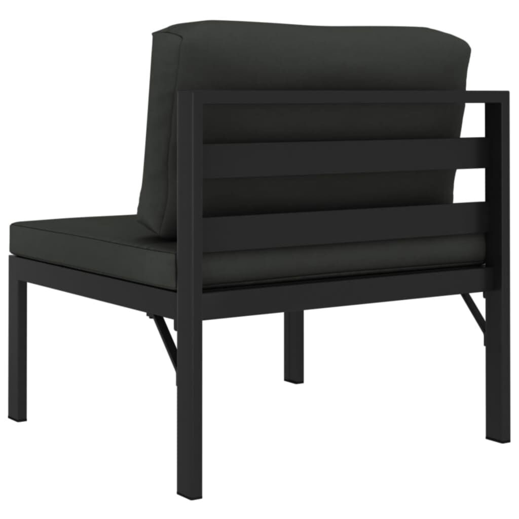 vidaXL 3 Piece Garden Sofa Set with Cushions Aluminium Anthracite