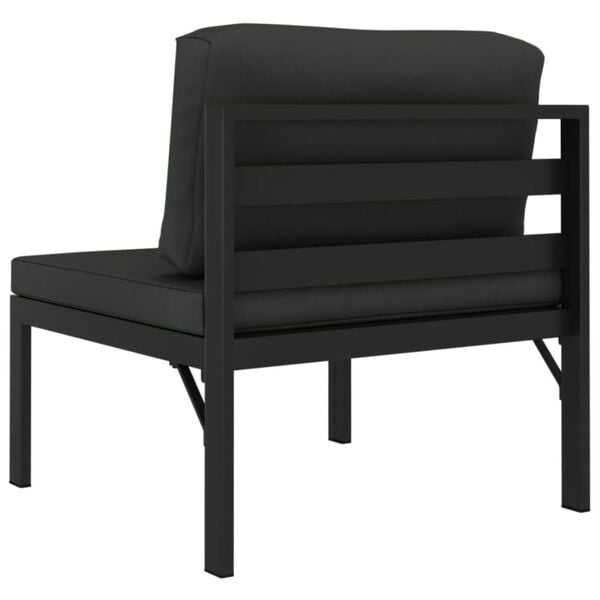 vidaXL 3 Piece Garden Sofa Set with Cushions Aluminium Anthracite