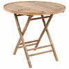 vidaXL 5 Piece Folding Outdoor Dining Set with Cushions Bamboo