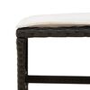 vidaXL 11 Piece Garden Dining Set with Cushions Brown Poly Rattan