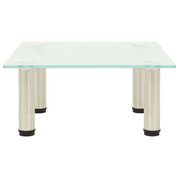 vidaXL TV Stand Frosted 40x35x17 cm Tempered Glass