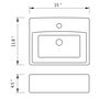 vidaXL Ceramic Bathroom Sink Basin with Faucet Hole Black Square