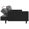 vidaXL 2-Seater Sofa Bed Black Faux Leather
