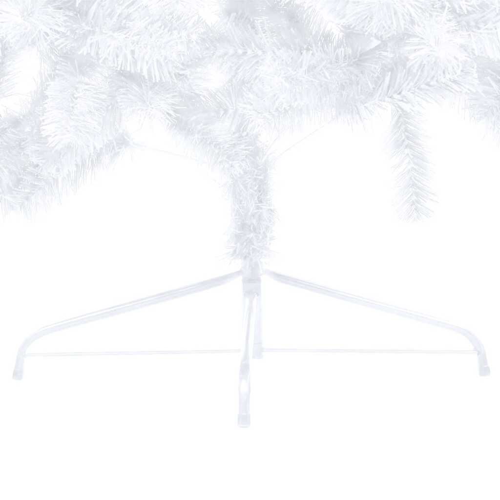 vidaXL Artificial Half Pre-lit Christmas Tree with Ball Set White 180 cm