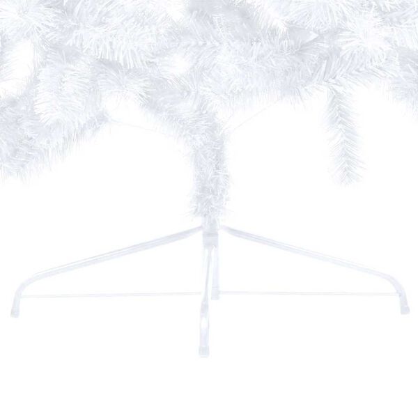 vidaXL Artificial Half Pre-lit Christmas Tree with Ball Set White 180 cm