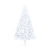 vidaXL Artificial Half Pre-lit Christmas Tree with Ball Set White 210 cm