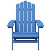 vidaXL Garden Adirondack Chair with Table HDPE Aqua Blue