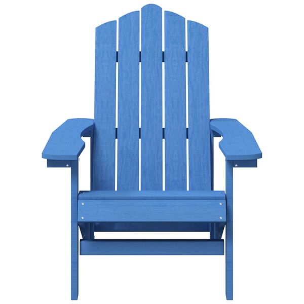 vidaXL Garden Adirondack Chair with Table HDPE Aqua Blue
