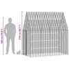 vidaXL Rabbit Cage Silver 200 x 100 x 210 cm Galvanised Steel