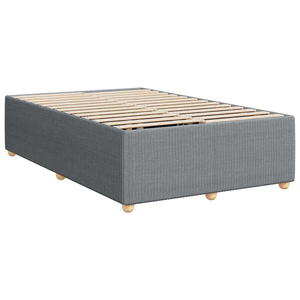 vidaXL Bed Frame without Mattress Light Grey Full Fabric