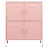 vidaXL Storage Cabinet Pink 80x35x101.5 cm Steel