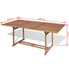 vidaXL 7 Piece Outdoor Dining Set Solid Teak Wood