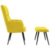 vidaXL Relaxing Chair with a Stool Mustard Yellow Velvet