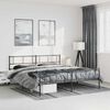 vidaXL Metal Bed Frame without Mattress with Footboard Black 183x213cm