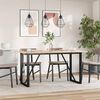 vidaXL Dining Table O-Frame 160x80x75 cm Solid Wood Pine and Steel
