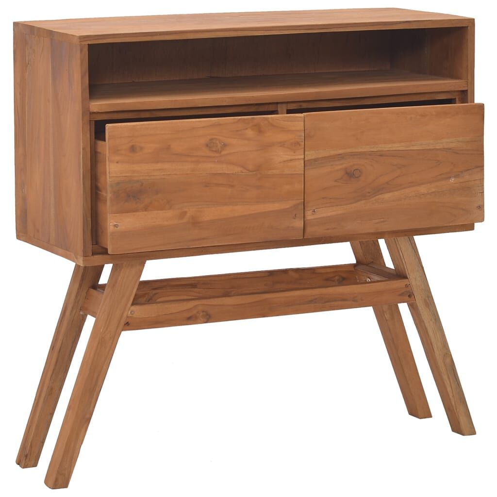 vidaXL Console Table 80x30x80 cm Solid Teak Wood
