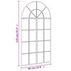 vidaXL Wall Mirror Black 60x110 cm Arch Iron