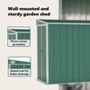 vidaXL Wall-mounted Garden Shed Green 118x382x178 cm Galvanised Steel