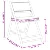 vidaXL 3 Piece Folding Bistro Set with Cream White Cushions Bamboo