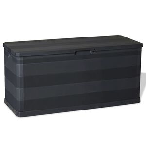 vidaXL Garden Storage Box Black 117x45x56 cm