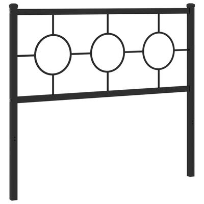 vidaXL Metal Headboard Black 100 cm