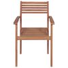 vidaXL Garden Chairs 2 pcs with Blue Cushions Solid Teak Wood