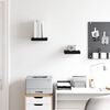 vidaXL Floating Wall Shelves 2 pcs Black 23x23.5x3.8 cm MDF