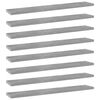 vidaXL Bookshelf Boards 8 pcs Concrete Grey 60x10x1,5 cm Engineered Wood