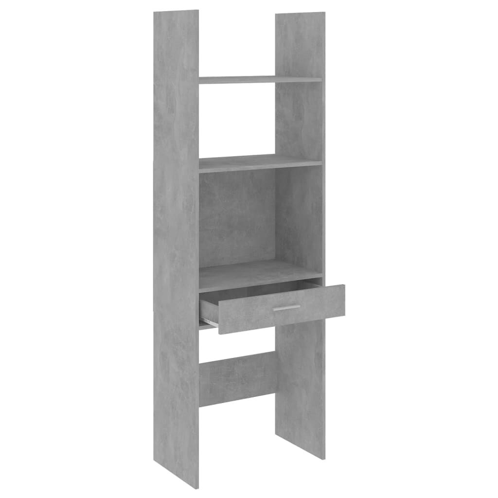 vidaXL Book Cabinet Concrete Grey 60x35x180 cm Engineered Wood