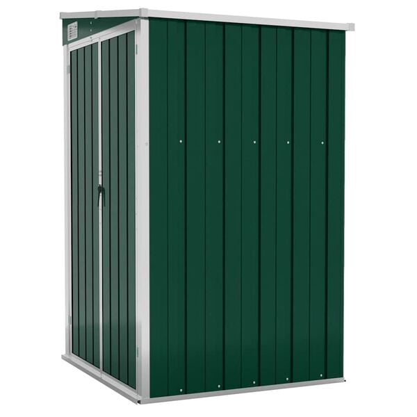 vidaXL Wall-mounted Garden Shed Green 118x100x178 cm Galvanised Steel