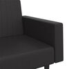 vidaXL 2-Seater Sofa Bed Black Faux Leather