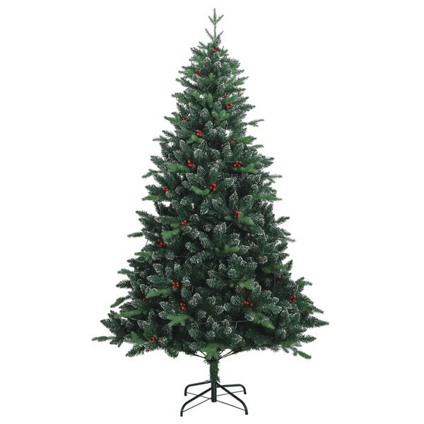 vidaXL Artificial Hinged Christmas Tree 300 LEDs 180 cm