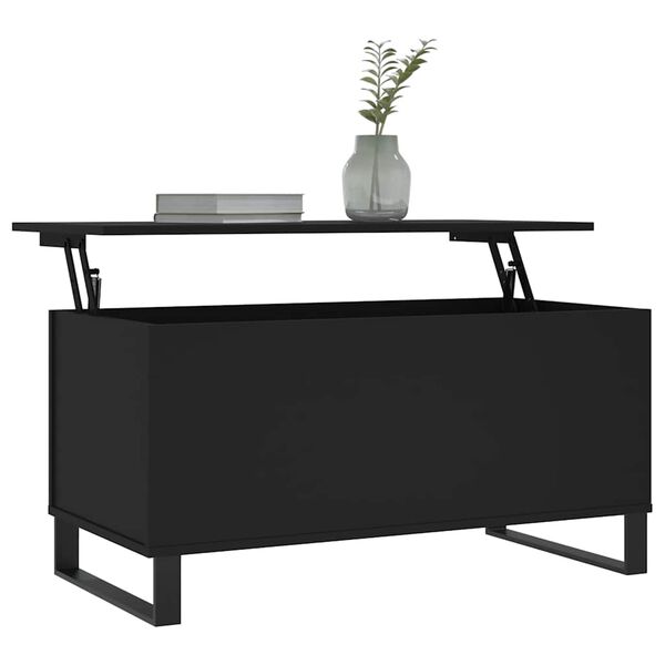 vidaXL Coffee Table Black 90x44.5x45 cm Engineered Wood