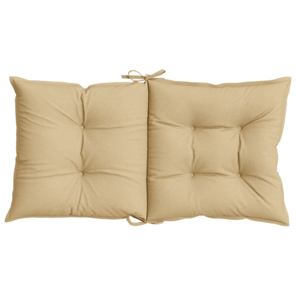 vidaXL Lowback Chair Cushions 6 pcs Melange Beige 100x50x7 cm Fabric