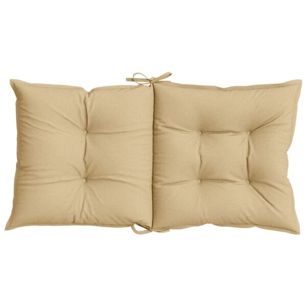 vidaXL Lowback Chair Cushions 6 pcs Melange Beige 100x50x7 cm Fabric
