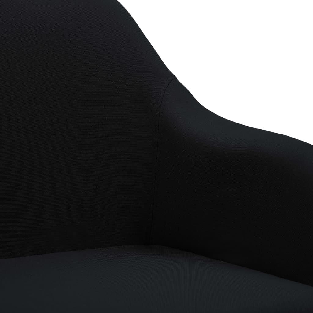 vidaXL Swivel Dining Chair Black Fabric