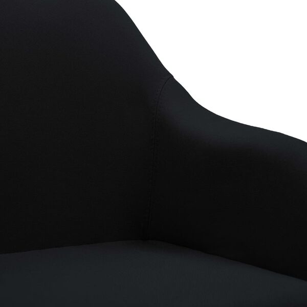 vidaXL Swivel Dining Chair Black Fabric
