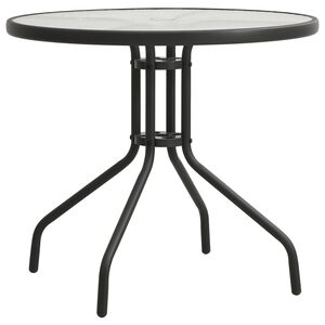 vidaXL Bistro Table Anthracite Ø80x71 cm Steel