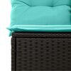 vidaXL Garden Sofa Set with Cushion 9 pcs Black Poly rattan