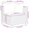 vidaXL 10 Piece Garden Lounge Set with Cushions Brown Poly Rattan