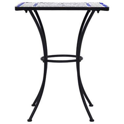 vidaXL Mosaic Bistro Table Blue and White 60 cm Ceramic