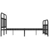 vidaXL Metal Bed Frame without Mattress with Footboard Black 150x200cm