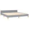 vidaXL Bed Frame without Mattress Light Grey California King Fabric